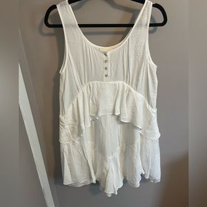 The Korner Anthropologie romper flouncy summer vibes, bridal events